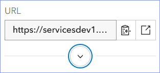 Expand button under URL Expand button under URL